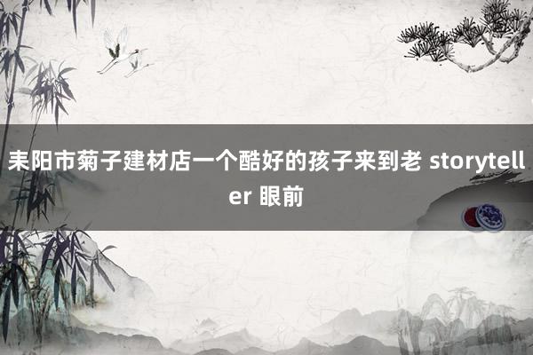 耒阳市菊子建材店一个酷好的孩子来到老 storyteller 眼前